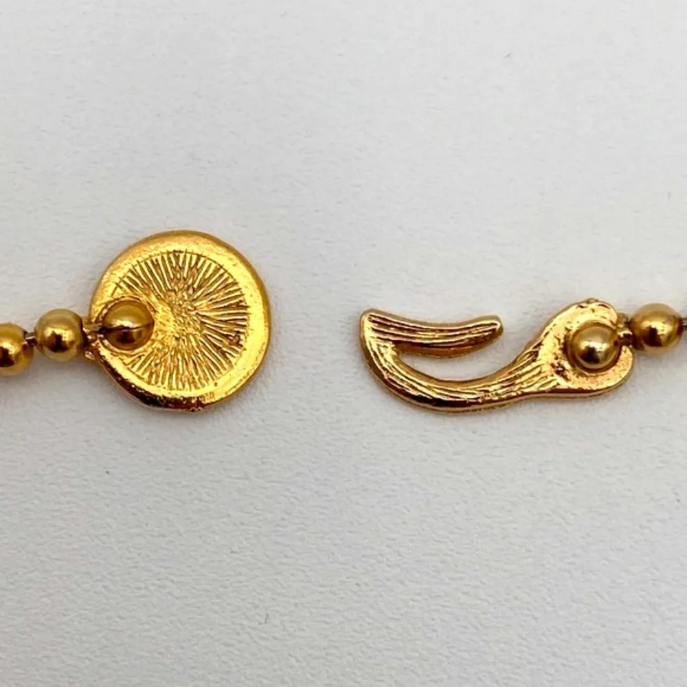 Vintage HAR Gold Tone and Faux Pearl Necklace
